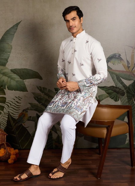 Vivaah Viraasat 3 by Shubhvastra Viscose Silk Mens Wear Kurta Wholesalers In Surat